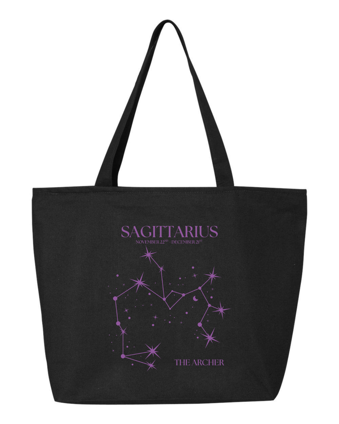 Sagittarius Constellation Zippered Tote