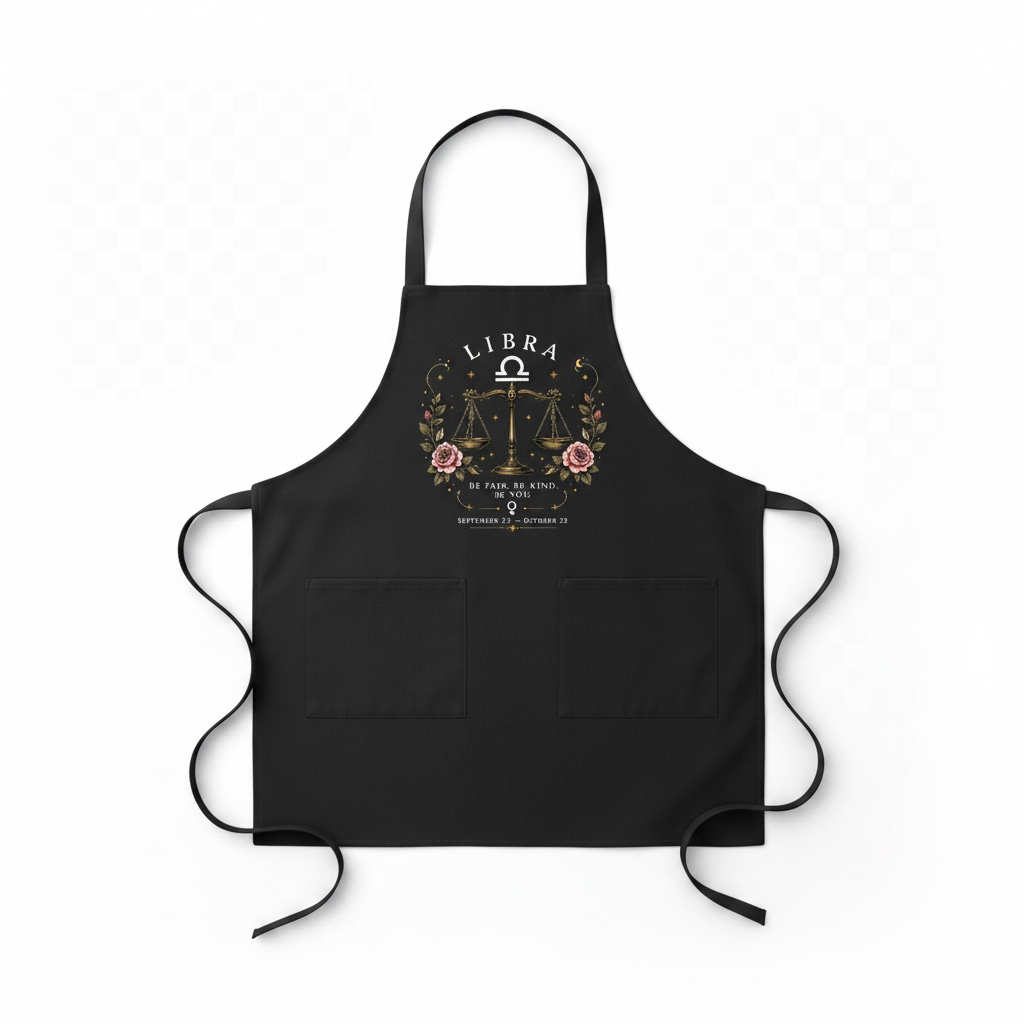 Libra Black Apron