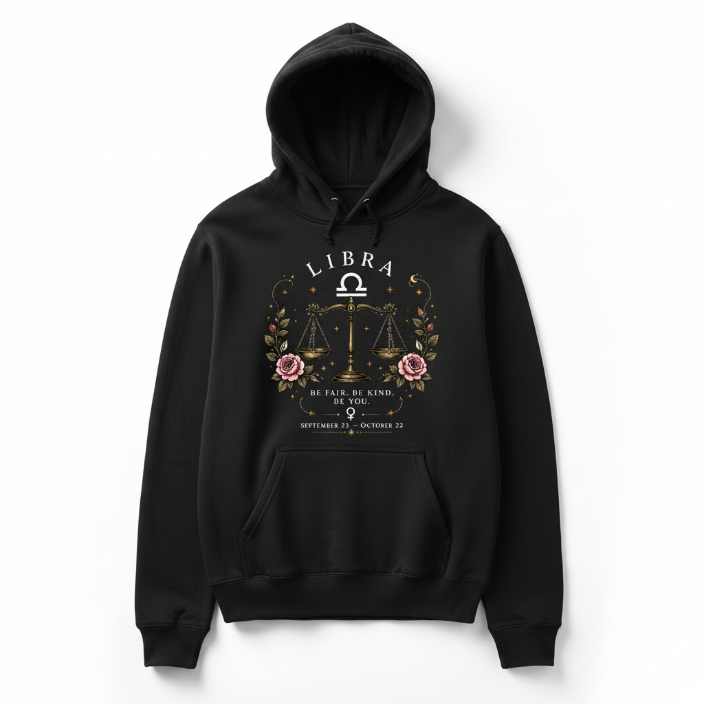 Libra Black Hoodie
