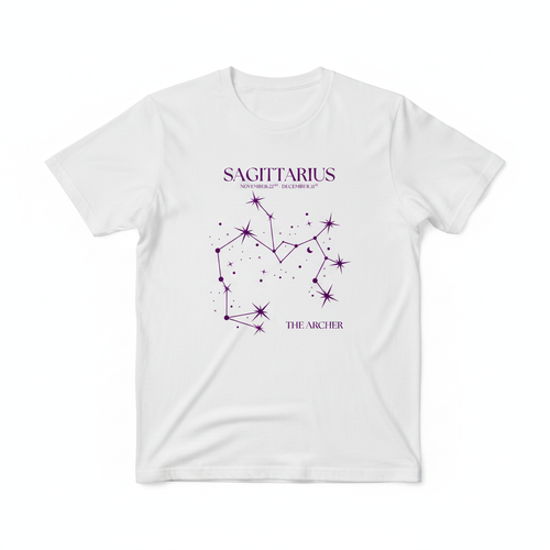 Sagittarius Flat Lay T-Shirt Mockup